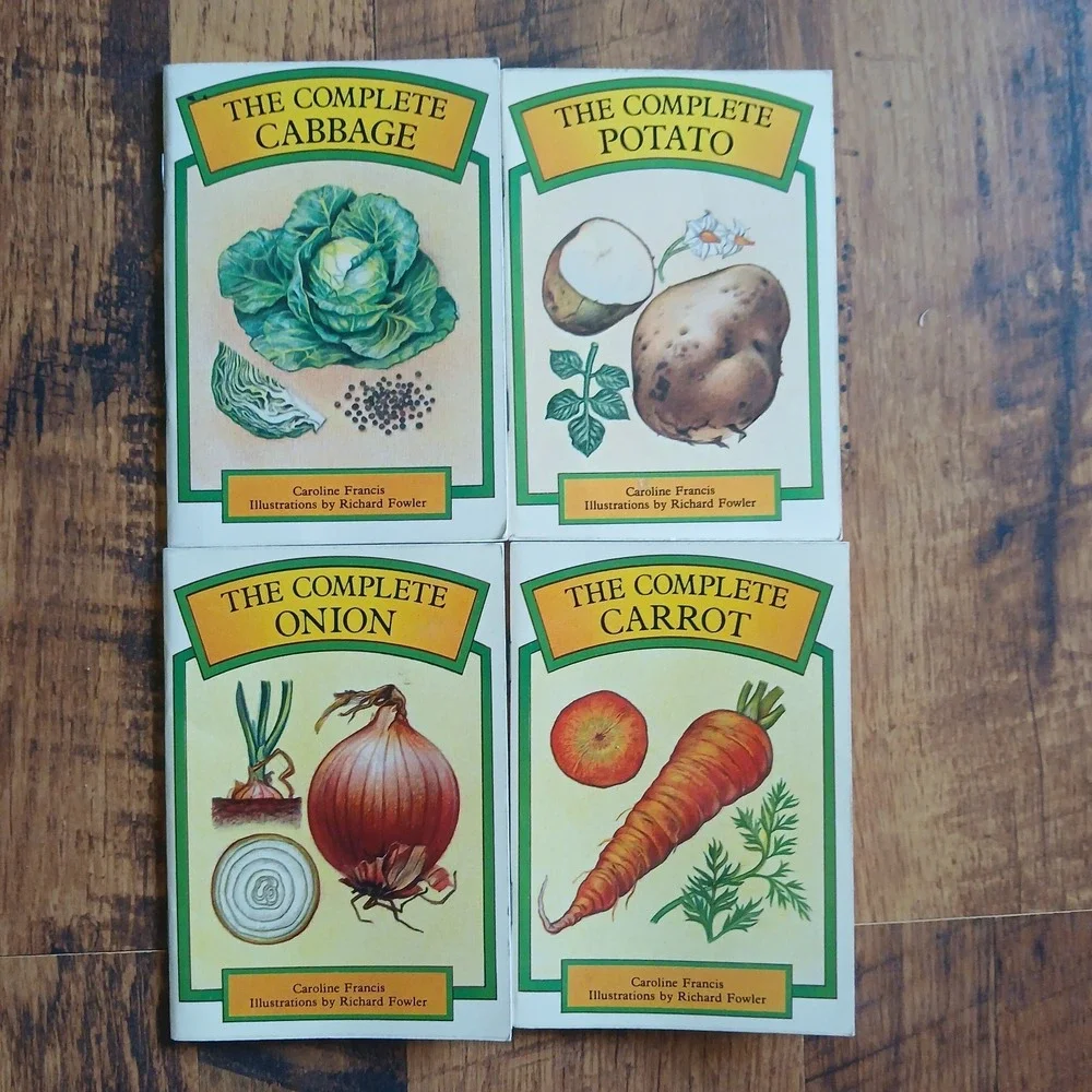 Set Of 4 The Complete Vegetable Caroline Francis 1981 Illust. Mini Cookbooks PB